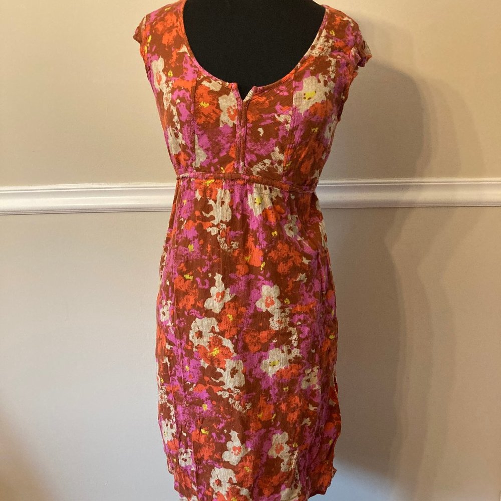 Eddie Bauer Red, Purple, White Floral Sundress